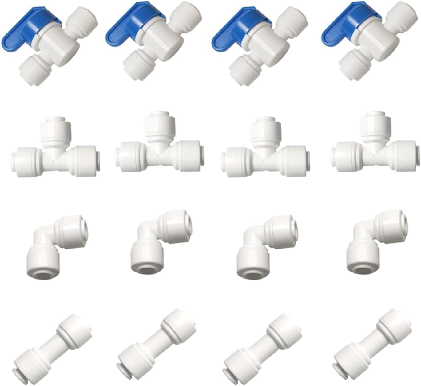 YZM 1/4" OD Quick Connect Push In to Connect Water Tube Fitting (1/4" quick connector)