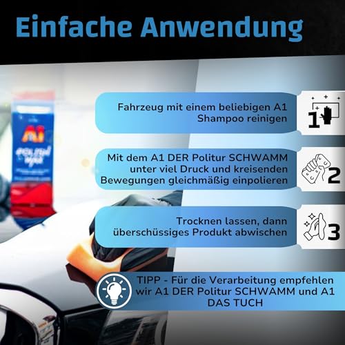 DR. WACK - A1 Polish & Wax 500 ml - Autopolitur & Autowachs in einem - Zuverlässige...