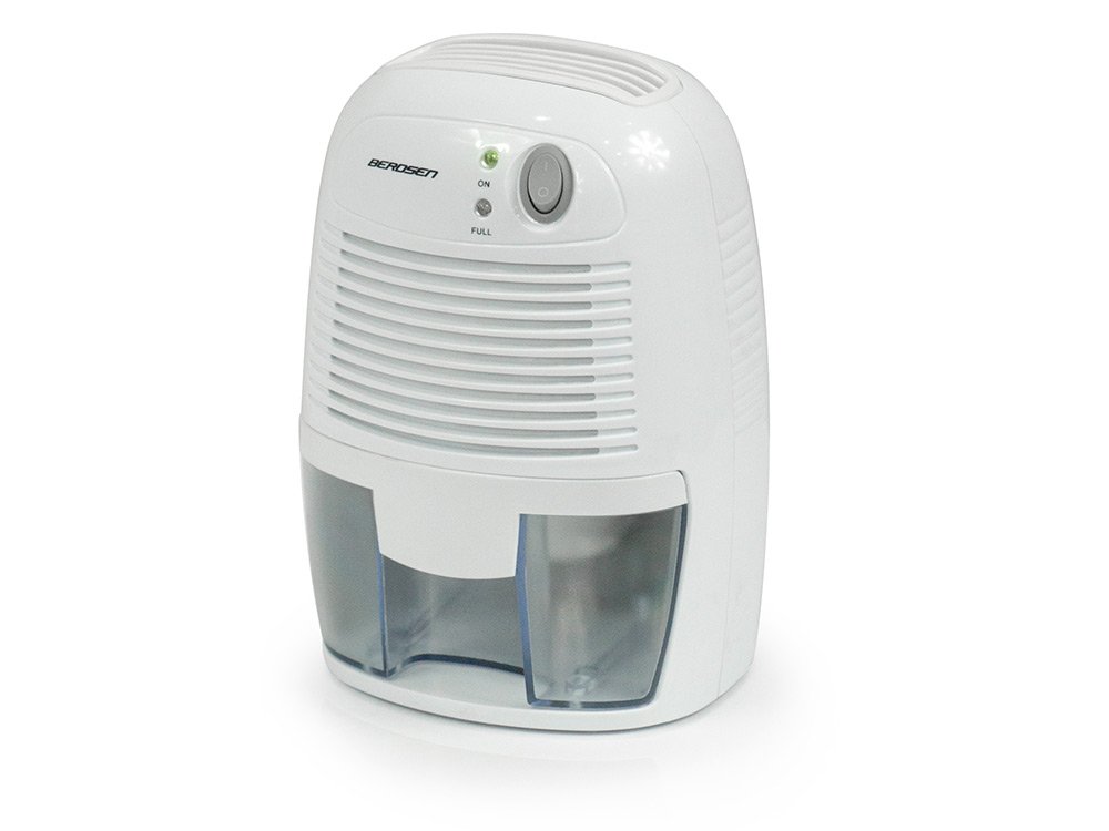 Berdsen BR-68W Mini-Luftentfeuchter mit Wassertank, Raumentfeuchter, Feuchtigkeitsabsorber - Elektrisch mit 500 ml Tank, für Wohnung und Keller, Leise, Für Räume 20-25 m3, Weiß