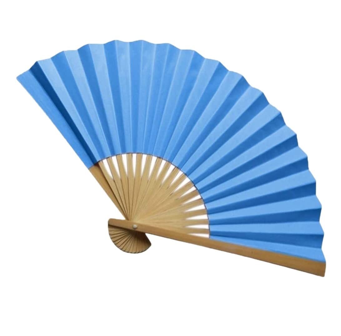 Display Fans Traditional Chinese Fans Hand Held Paper Bamboo Folding Handheld Folded Fan Hand Held(C)