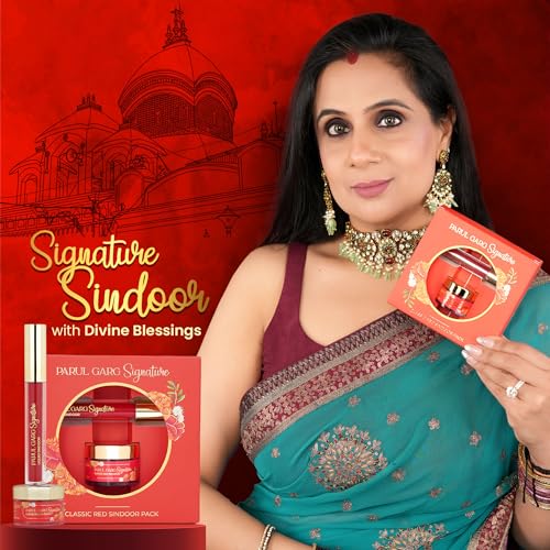 Image of Parul Garg Beauty Signature Sindoor Pack - Deep Maroon Red | Liquid & Powder | Smudge-Proof & Long-Lasting | Intense Pigment | Easy Application | Perfect For Brides & Festivals, 1 count