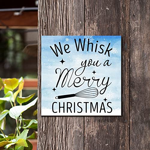 Plaque murale en bois rétro suspendre décoration maison Noël 35cm