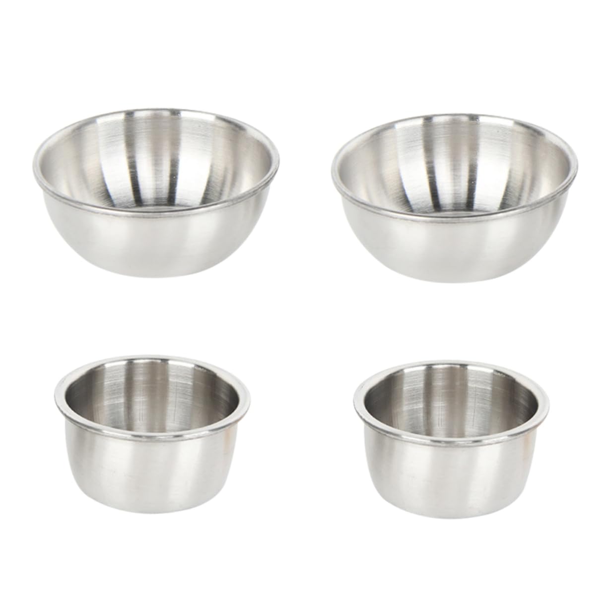Cabilock 4pcs Stainless Steel Sauce Cups Multipurpose Condiment Dishes for Dipping for Parties Picnics and Family Meals and Elegant Kitchen Gadget
