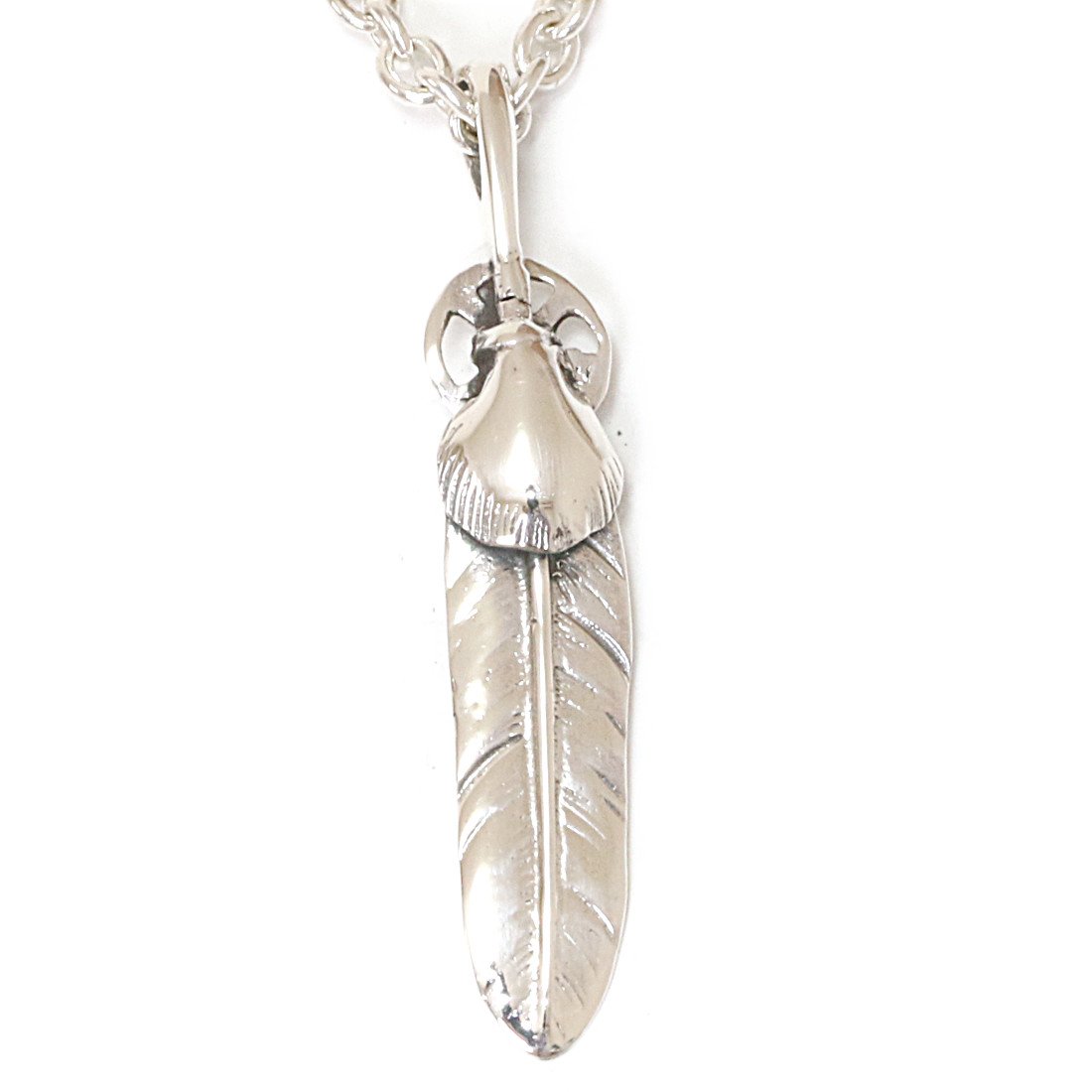 シルバー フェザー ネックレス トップ ハート ハンドメイド ノーブランド シルバー フェザー ネックレス トップ ハート ハンドメイド ノーブランド