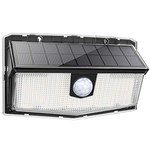 LITOM 120 LED Solar Motion Lights Outdoor, 3 Optional Modes Wireless with 270°Wide Angle, IP67 Waterproof, Portable Solar Powered Security Lights for Front Door, Yard, Garage, Deck, Fence-2 Pack