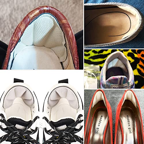 Image of Shoe Heel Inserts, 16 Pcs Mesh Self-Adhesive Heel Cushion Pads for Back of Heel, Heel Cushion Inserts Prevent Shoes Too Big for Women Men, White