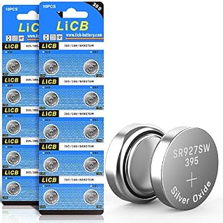 LiCB 20 sztuk baterii SR927SW baterie guzikowe, 395 AG7 LR927 399 V395 1,5 V bateria zegarka
