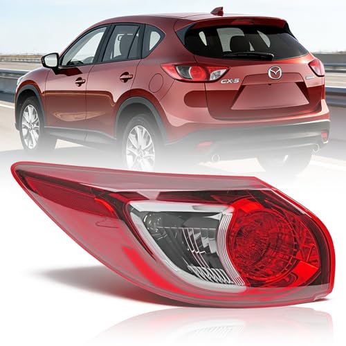 Image of Left Outer Tail Light Assembly for 2013-2016 Mazda CX-5, Driver Side Back Taillight Assembly, OE Style Brake Lamp with Bulb and Harness, Direct Replace #MA2804111