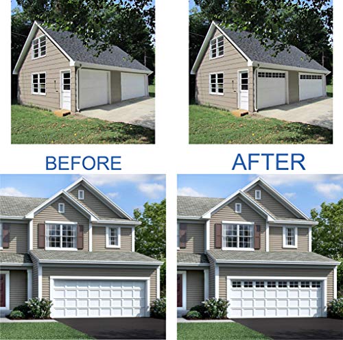 32Pack 2 Car Garage Kits Magnetic Panels Sheets Fake Faux Magnetic Windows Hardware Decorative Decor For Metal Door(Size 6" X 4") All Season Weather Resistantce #TOP3