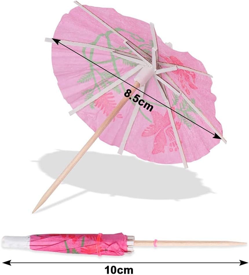 30pcs Paper Mini Tropical Parasols Drinks Accessories Cocktail Decoration Wedding Party Supplies (Color : Paper, SizeX : 10x8.5cm)
