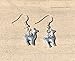 Handmade silver tone Llama Dangle earrings on french hook wire - Gift for Her - Alpaca Jewelry