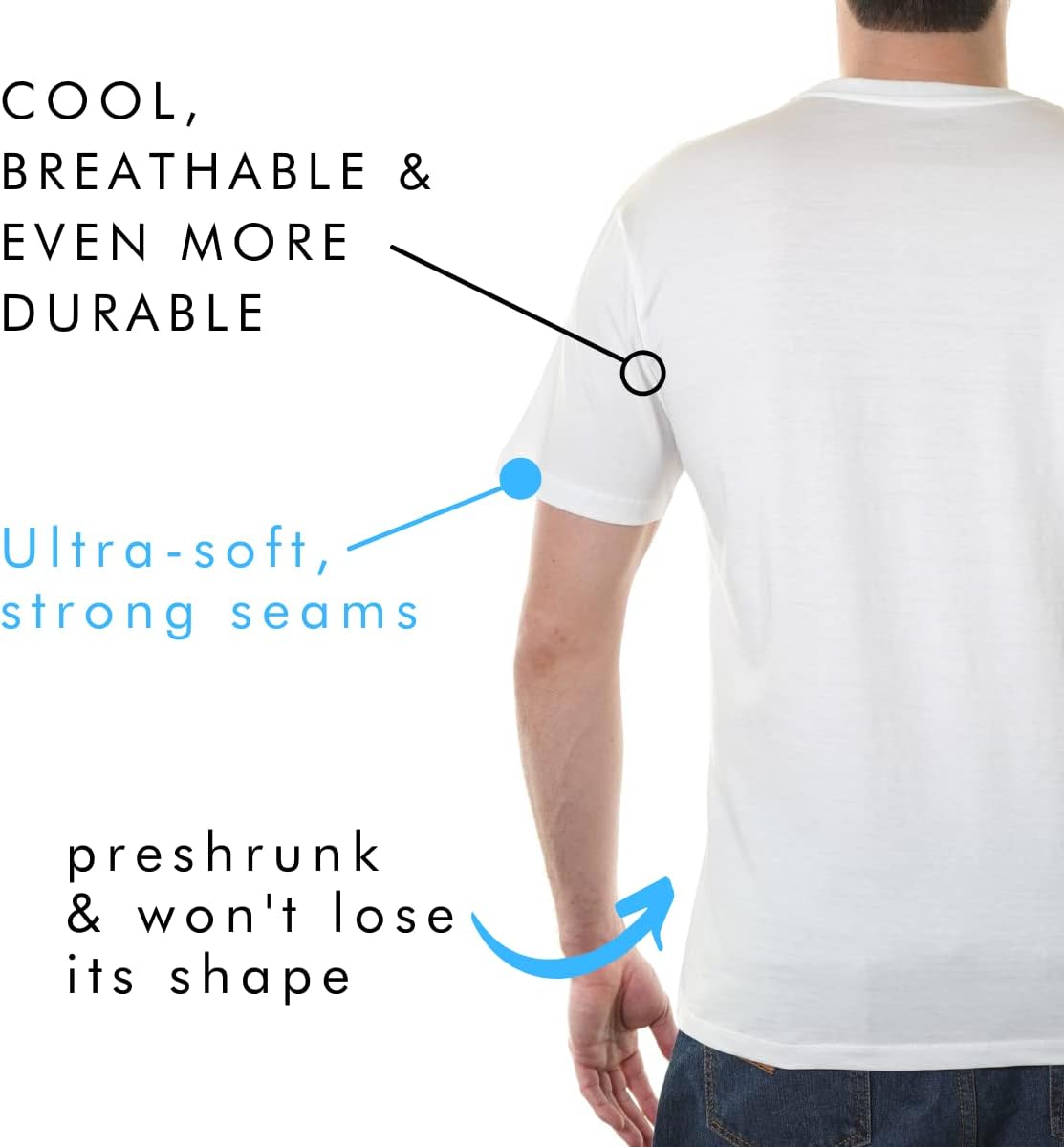 Organic Signatures V-Neck 100% Certified Organic Cotton, Soft T-Shirts for Men - Image 4