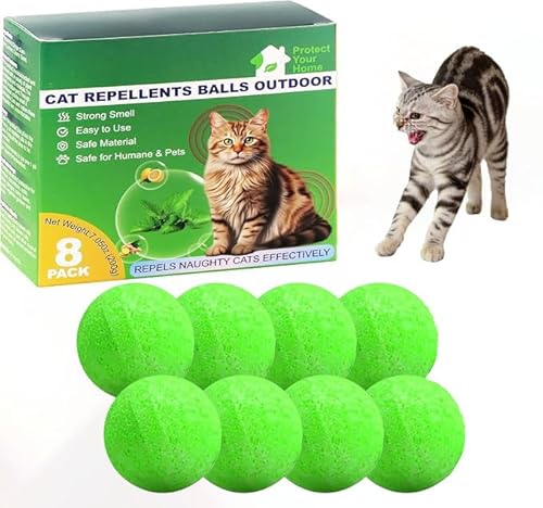 Zentrol Peppermint Scent Cat Deterrent Balls Outdoor/Indoor Ventilated Areas,Aroma Discounter to Help Reduce Unwanted Cat Activity for Lawn Garden Porch Balcony,Mesh Hanging Bags Included,8 Count