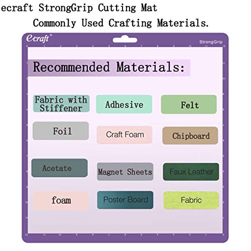Ecraft CUTTING MAT FOR SILHOUETTE CAMEO 3/2/1: 12X12Inch Include One Stronggrip&Three Standardgrip&One Lightgrip Cutting Mat Perfect thumb #5