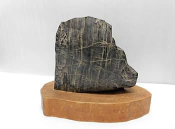 Amazon | 天然、化石＝木石、屏風形（前後＝すだれ水滝）北海道 303