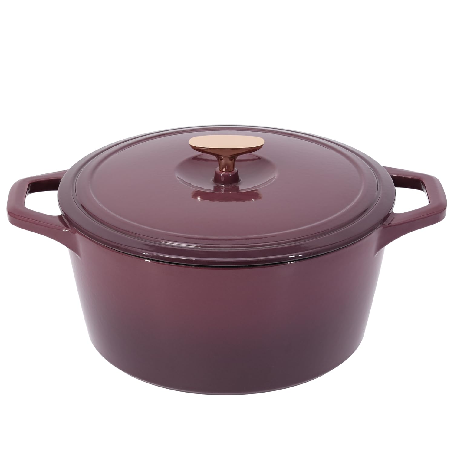 Flavehc Dutch Oven Pot with Lid Cast Iron Dutch Oven for Bread Baking 3.5QT Enameled Dutch Oven with Lid for Sourdough,FigColored