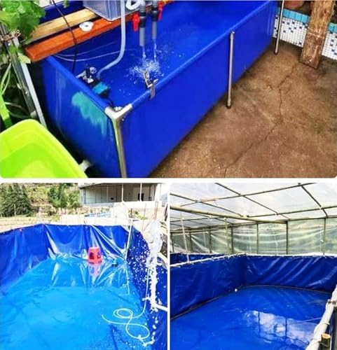 Revêtement d'étang en PVC 2x1x0.8m avec vanne de vidange pour réserve d'eau - 6