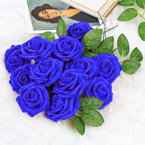 FINGOOO 12pcs Artificial Roses