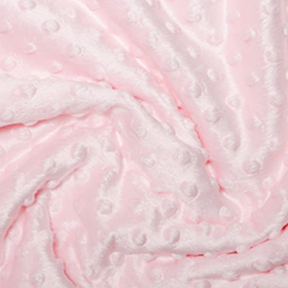 Plain Super Soft Dimple Fleece Fabric Craft Material Cuddle Soft Plush (per metre) (Pink)
