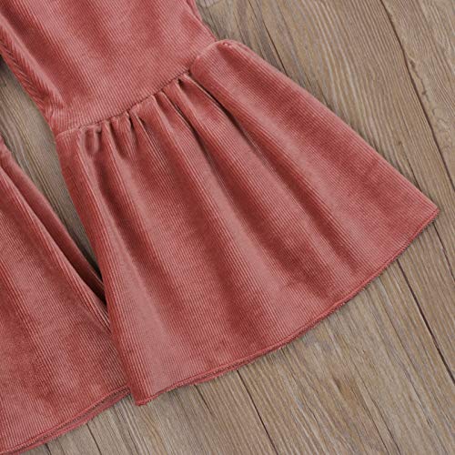 Citgeett Kids Toddler Baby Girls Flare Pants Outfits Corduroy Velvet Ruffle Bell Bottom Leggings Trousers Clothes thumb #4
