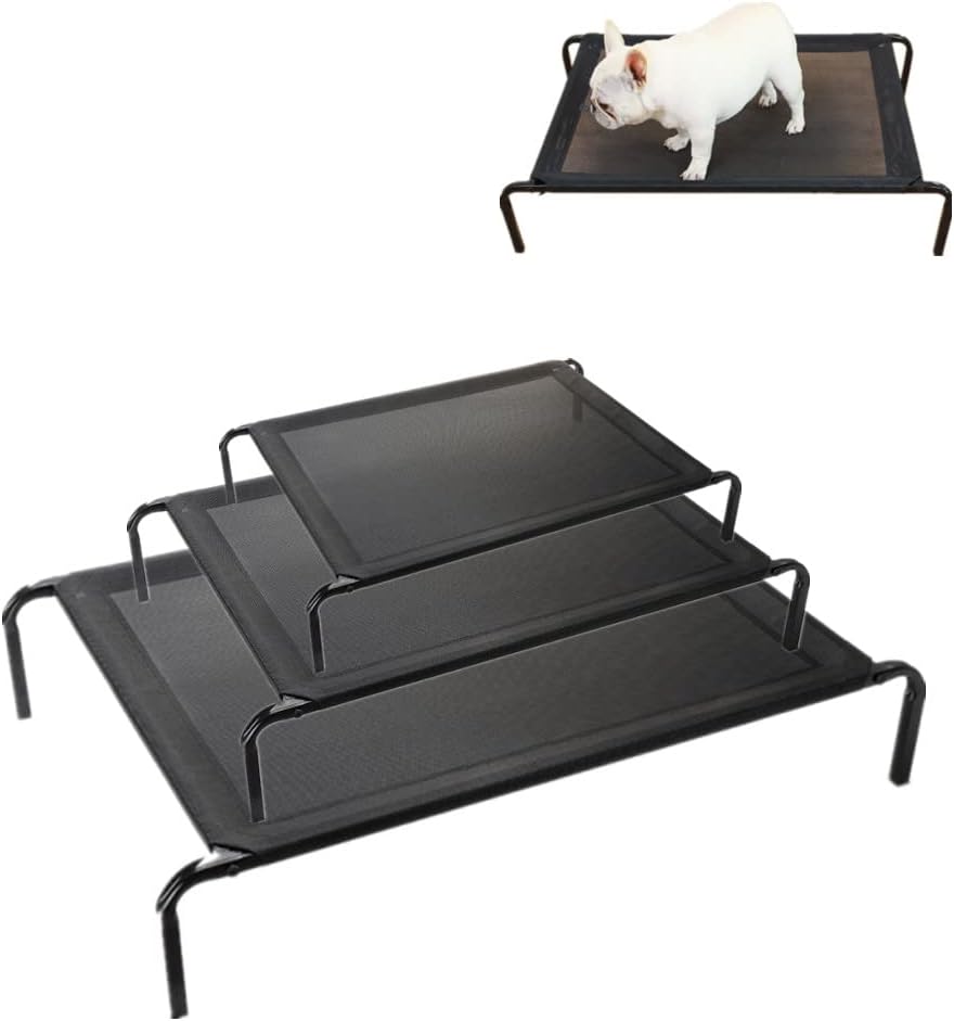 Qimu Raised Dog Bed Cooling Elevated Pet Bed with Washable Breathable
