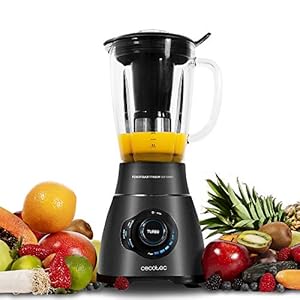 Cecotec Power Black Titanium 1800 Smart American Cup Blender, 1800 W, zwart titanium 6 mesmes, 3 automatische programma’s en hittebestendige kruik, digitaal