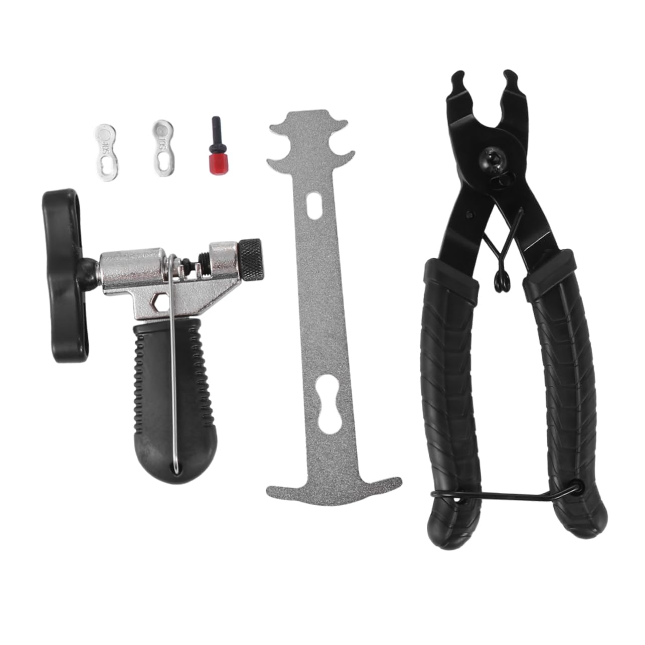 Milisten Chain Removal Repair Tool Bike Tools Kit Bike Repair Chain Tool Bike Missing Link Chain Bike Link Chain Checker Carbon Steel Black