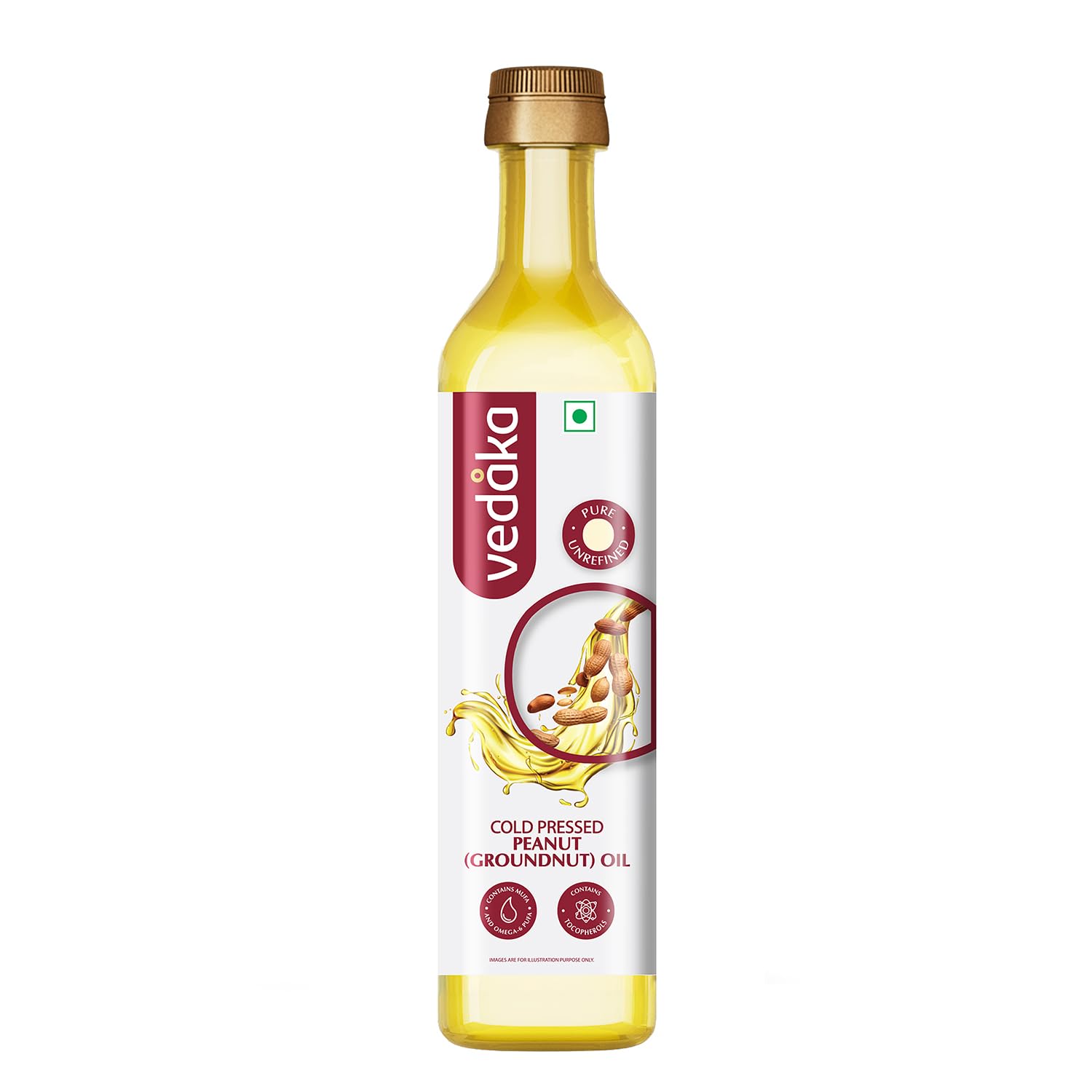 Vedaka Cold Pressed Peanut Oil, 500ml