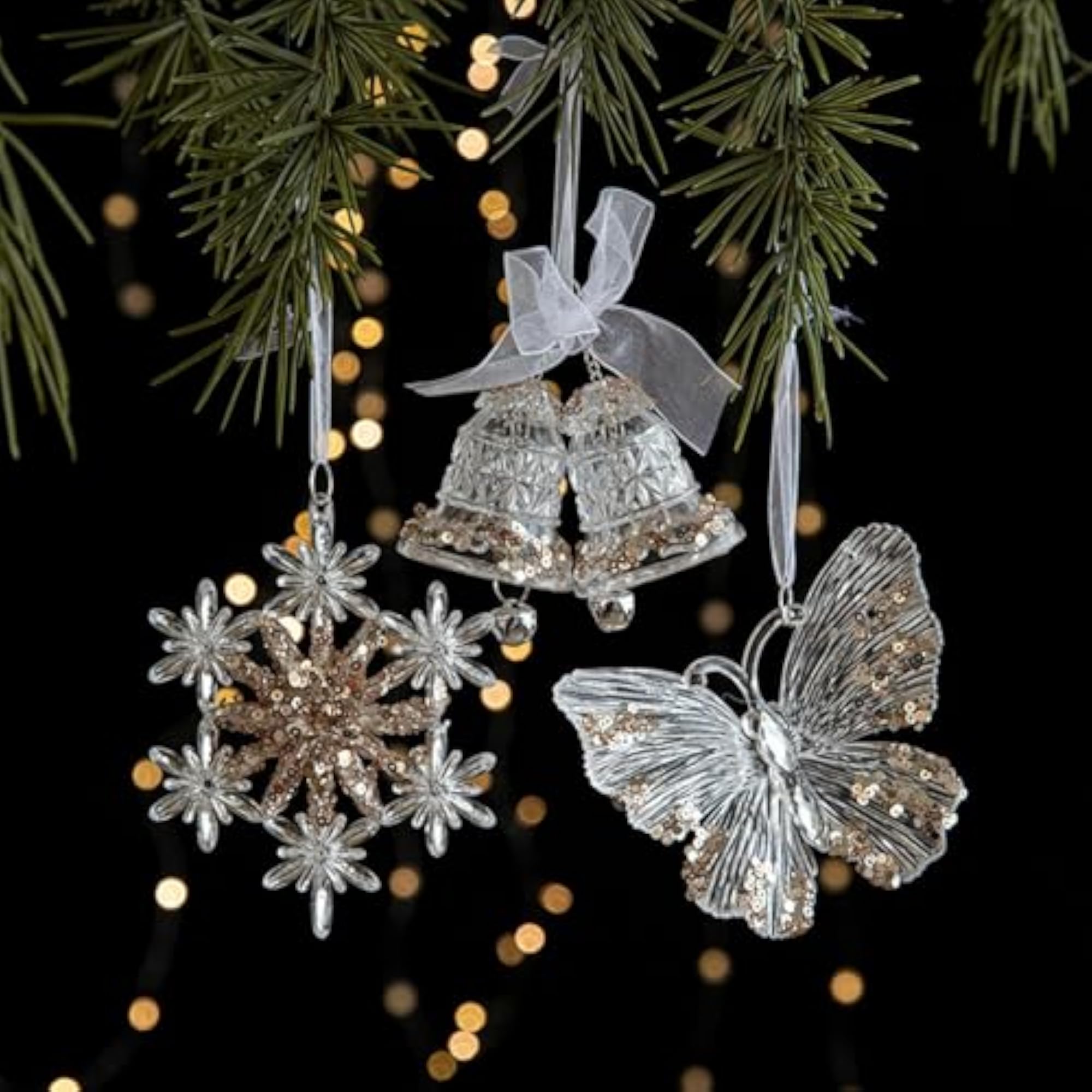 Clear Christmas Ornament for Restaurant Holiday Decor
