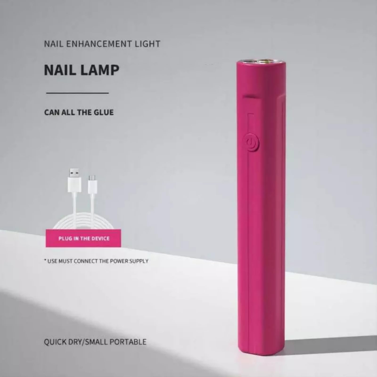 Portable Mini Nail Dryer for Curing Gel Polish Nail Glue Gel for Home DIY Manicure