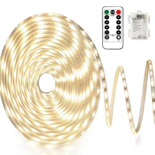 ToolHouse 3m Battery LED Strip Lights Self-Adhesive Backing with Remote Control Waterproof IP65 for Bedroom Cuttable for TV Kitchen Cupboard Bedroom Decor