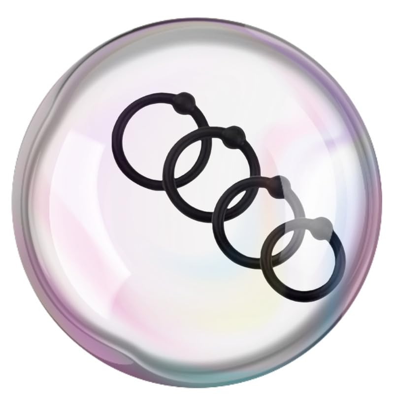 QiKKago 4 Juegos De Accesorios De Anillos De Fitness Negros De Diferentes TamañOs - Z + 9