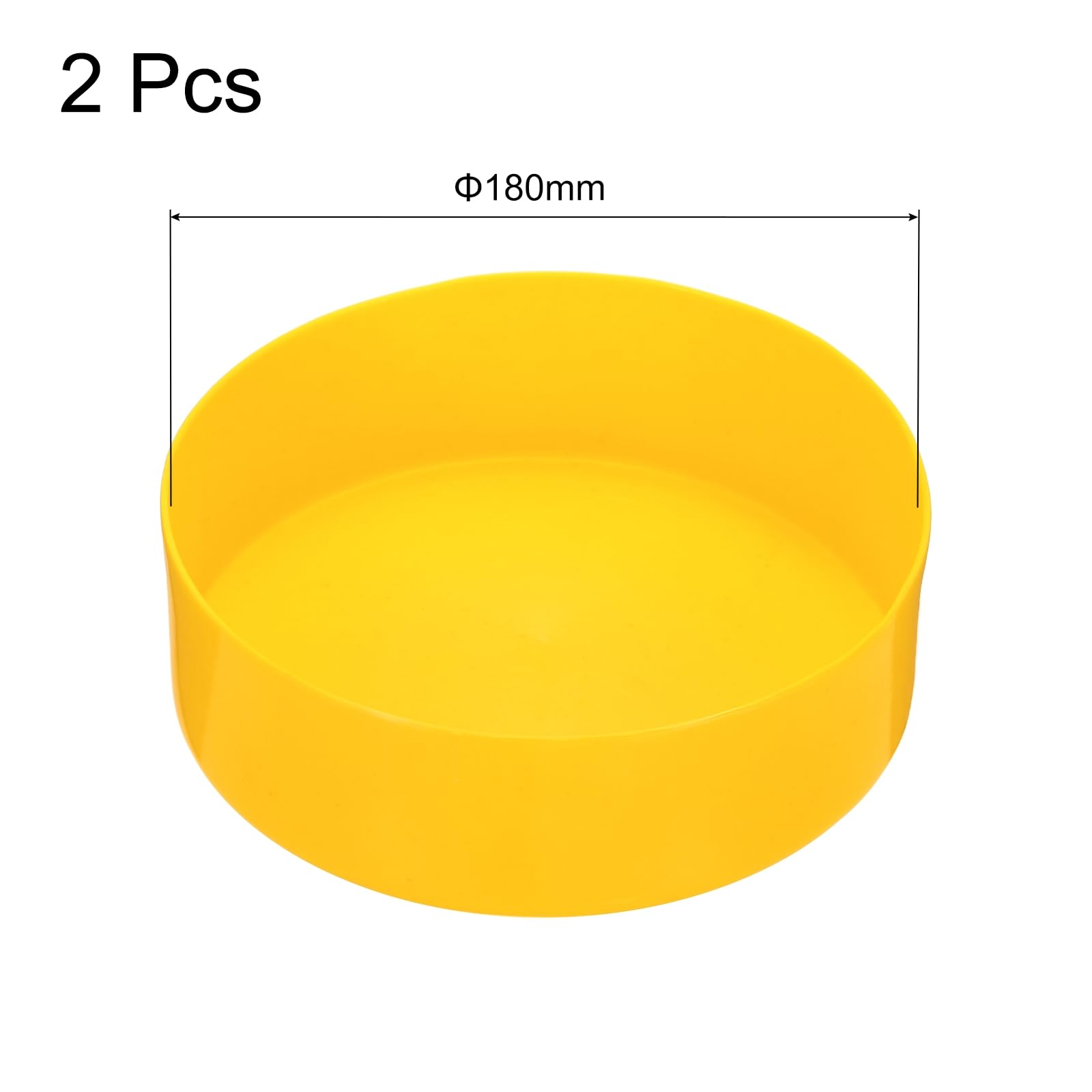 uxcell 2pcs Rubber End Caps 180mm(7 inch) ID Vinyl Round Tube Bolt Cap Cover Screw Thread Protectors Yellow