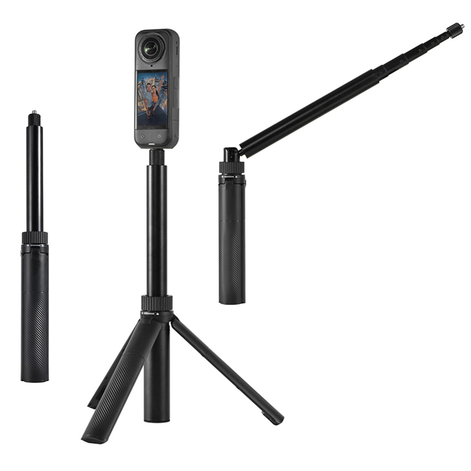 Kij do selfie Bullet Time kompatybilny z Insta360 X5, X4, X4 Air, X3, ONE X2, ONE RS (podwójny/4K), ONE X, ONE R, statyw 3 w 1 i niewidoczne akcesoria do selfie stick