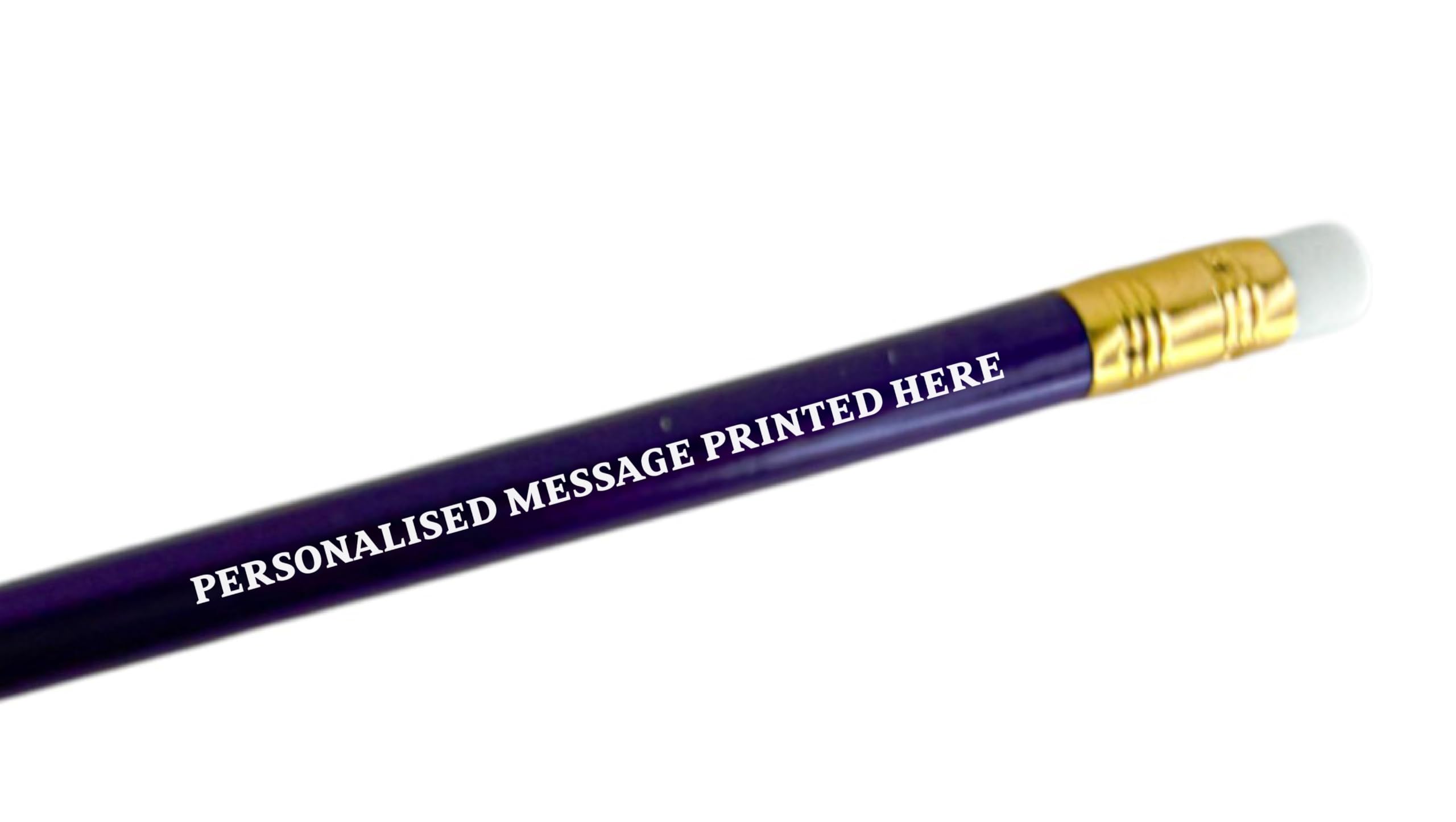 Personalised Pencils - Choice of Colours and Quantities (Purple, 1 Pencil)