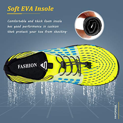 Image of WateLves Water Shoes Mens Womens Beach Swim Shoes Quick-Dry Aqua Socks Pool Shoes for Surf Yoga Water Aerobics