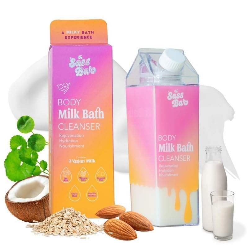 Image of Dawn Exfoliating Bodywash Cleanser for Men, 470ml| 2% LacticAcid, Centella Asiatica & 3 Vegan Milk|Paraben & SLS Free |Gentle Exfoliating Body Wash Shower Gel for Women|For Sensitive Skin