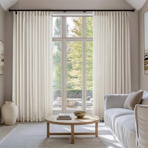 Madison Park Pinch Pleated Window Curtains, Soft Light Filtering Window Panel for Living Room...