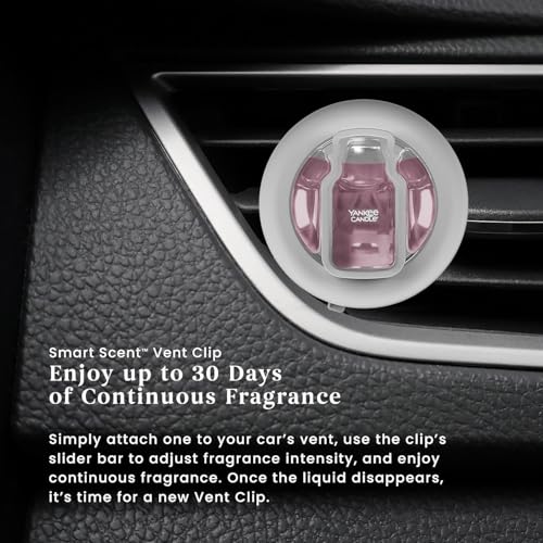 Image of Yankee Candle Smart Scent Vent Clip Car Air Freshener, Adjustable Fragrance Strength, Long Lasting Up to 30 Days, Odor Neutralizing Car Fragrance, Iced Berry Lemonade (Pack of 6)