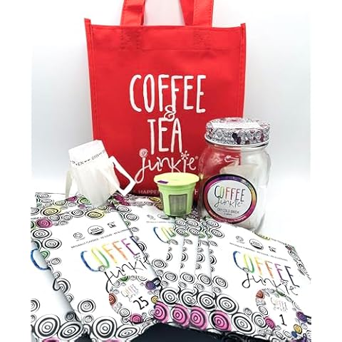 Coffee Junkie- Organic Pour Over Coffee Advent Calendar. 25 Different coffees to count down the days to Christmas the Coffee Junkie way. No machine needed. Cover