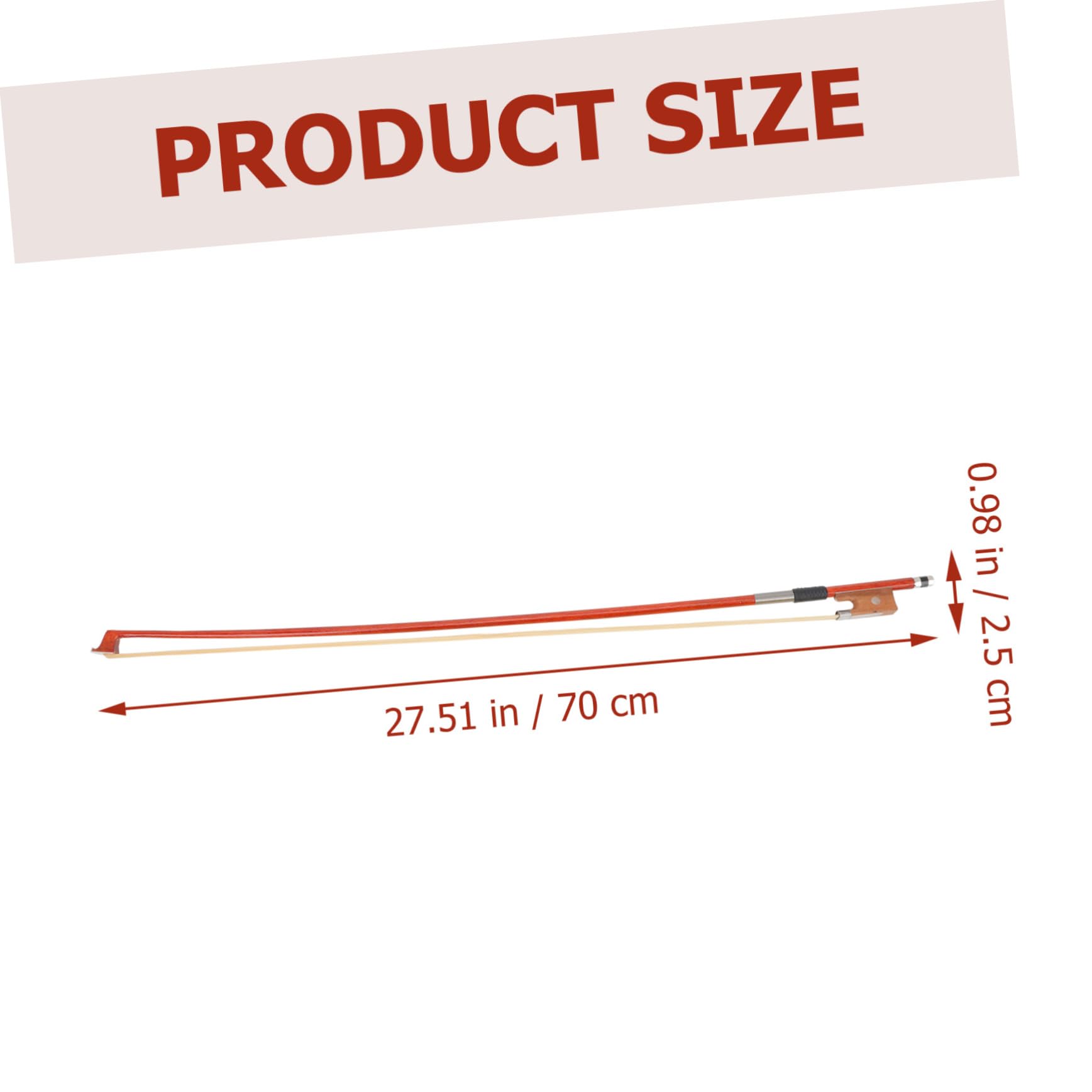 ERINGOGO Horsetail Hair Violin Bow Replacement Wooden Practicing Bow for Violin Students Straight and Balanced Musical Equipment Accessory