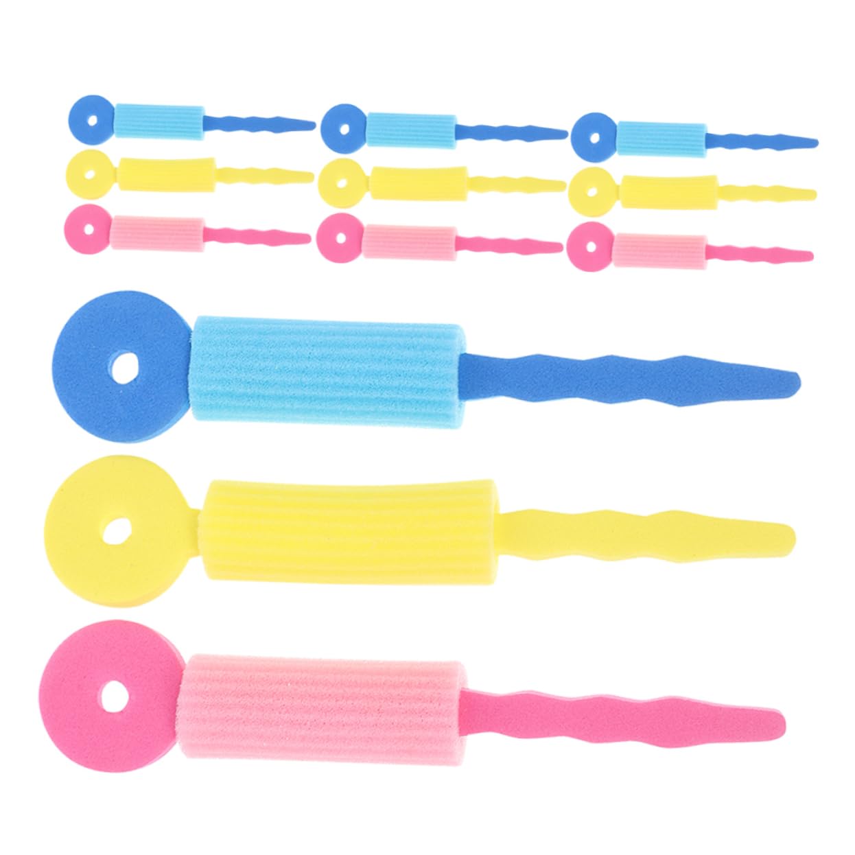 MERRYHAPY 30Pcs Soft Sponge Rollers for Medium Hair No Heat Curling Tool for Natural Curls Gentle Comfortable and Easy to Use Hair Curlers for Quick Styling