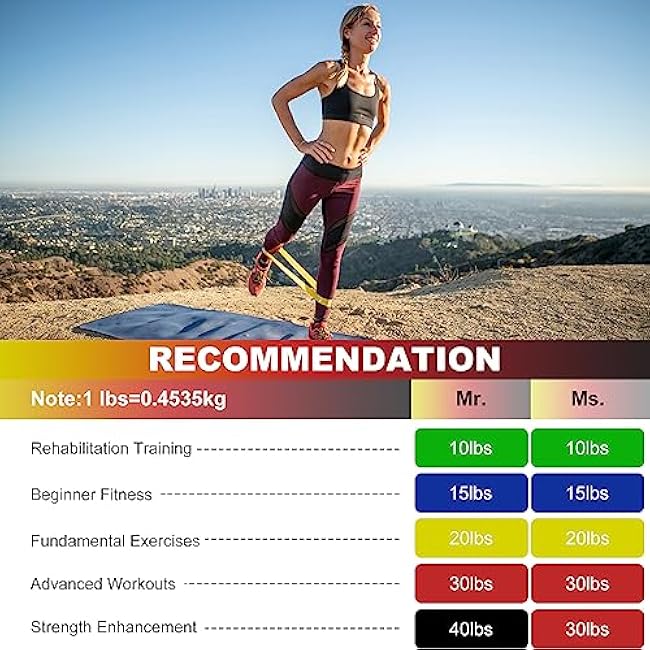 SZHLUX Resistance Bands Set with Instruction Guide and Carry Bag, Versatile for Body Sculpting, Strength Training, and Rehabilitation-Set of 5