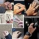 VELESAY 6 Stücke Edelstahl Ringe für Herren Damen Vintage Breit Schwarz Ringe Verlobung Freundschaftsring Ringe mit Kette Ringe Herren Schwarz Ring Männer Herren Ringe Edelstahl Silber Ringe