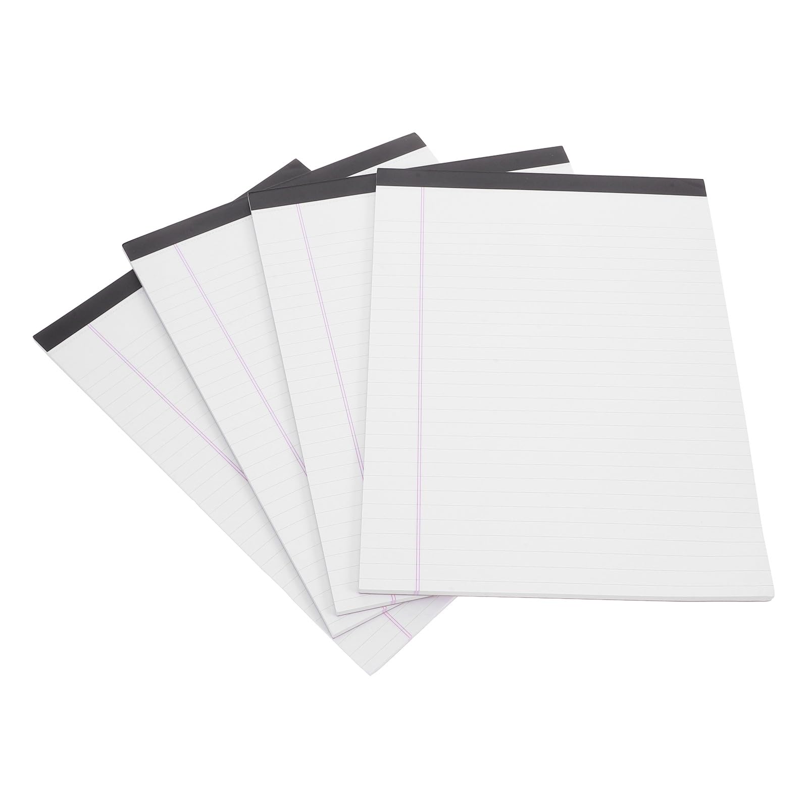 GLEAVI Blocchi Note Legali A4 Rigature Blu, Carta Spessa Anti-inchiostro, Set 4 Pezzi per Studio, Ufficio e Scuola Retro Rigido per Scrittura Ovunque