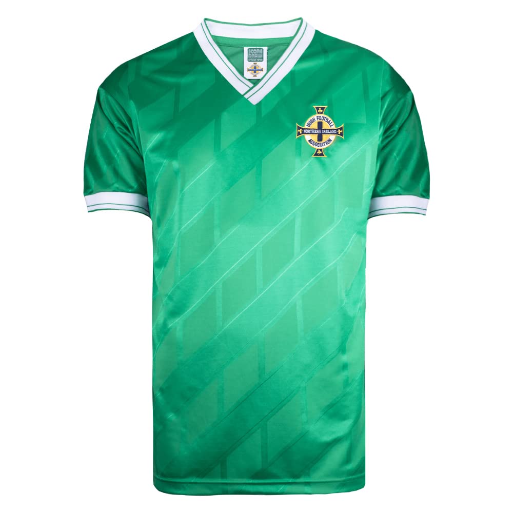 Score Draw Men's Green Northern Ireland 1986 Shirt Medium Polycotton