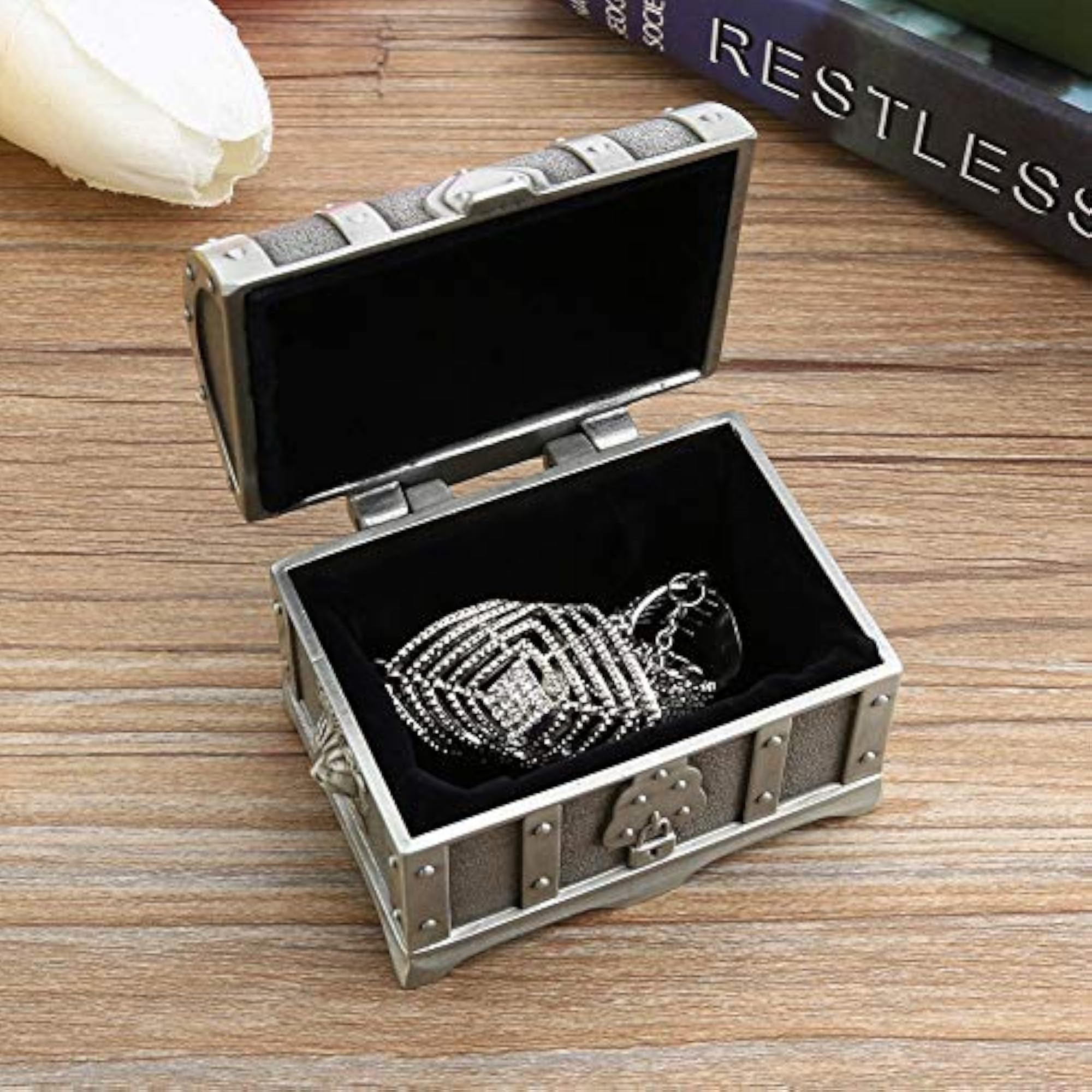 Antique Small Treasure Chest Wedding Jewellery Box