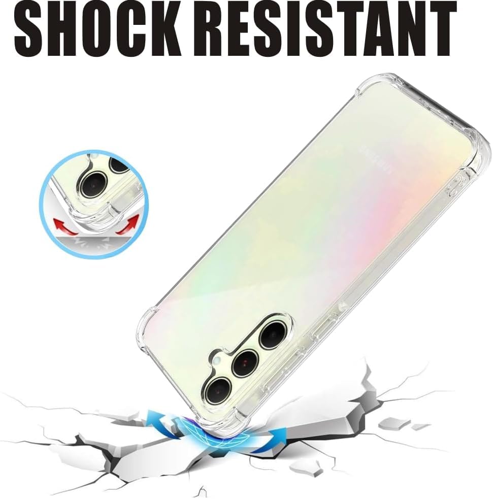 Image of REALCASE Silicone Samsung A56 5G Back Cover Case, Scratch Resistant Protective Crystal Clear Transparent Shock Proof Bumper Back Cover Case for Samsung Galaxy A56 5G