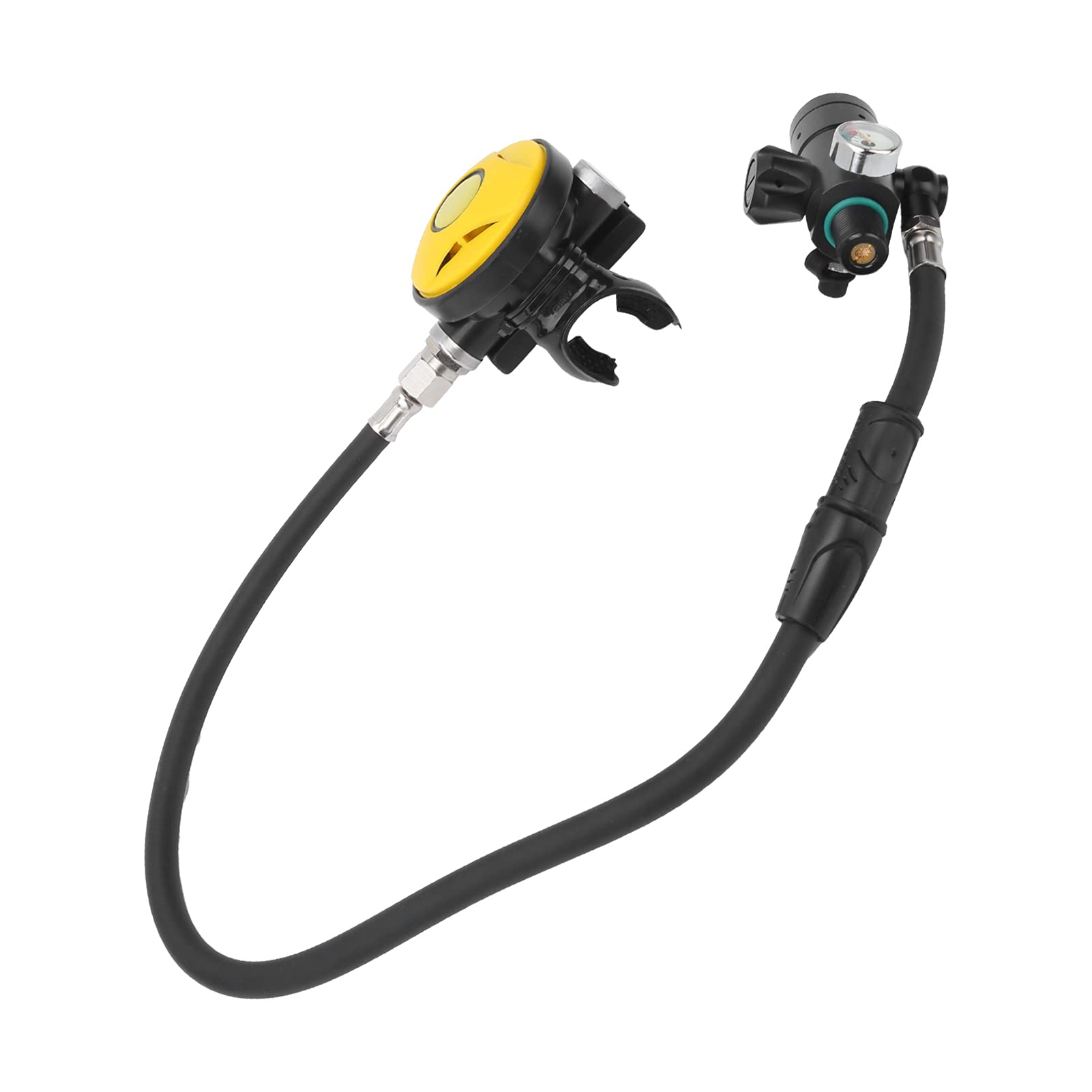 DIDEEP Set di Attrezzatura Subacquea con Valvola di Sicurezza Fi Stage, Secondo Stadio X4000 Pro Breather, Tubo da Immersione da 1 Litro Incluso