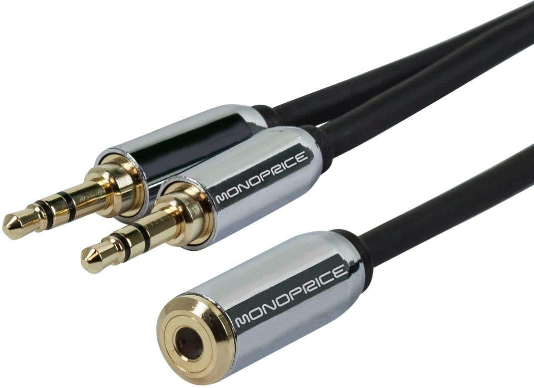 Monoprice 110146 Divisor Estéreo Jack 3.5mm 6 Pulgadas